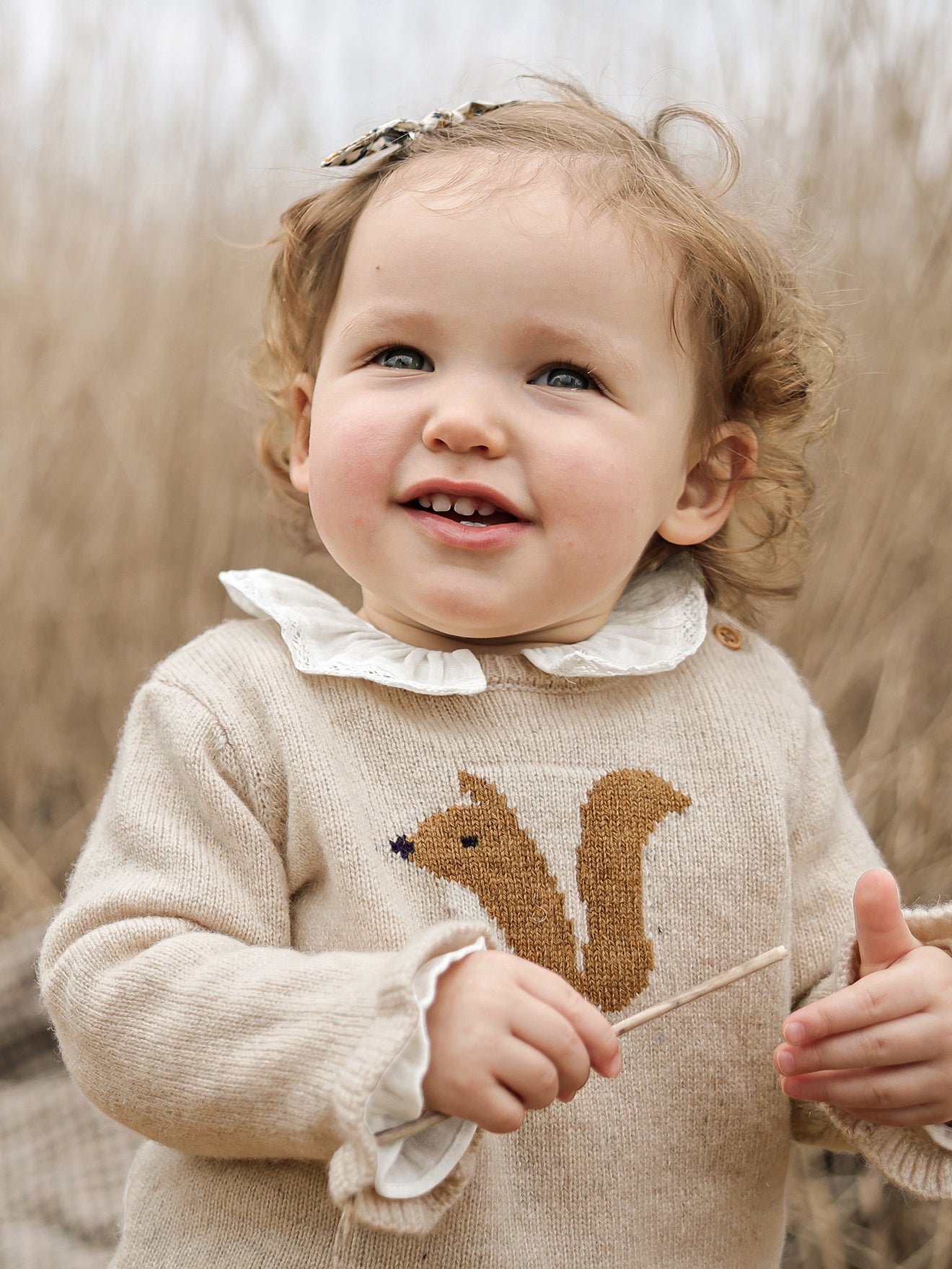 Pull écureuil Bébé en Lambswool