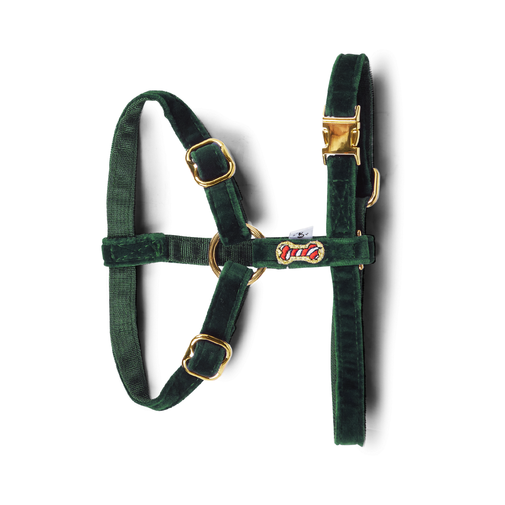 Harnais pour chien en velours | Vert