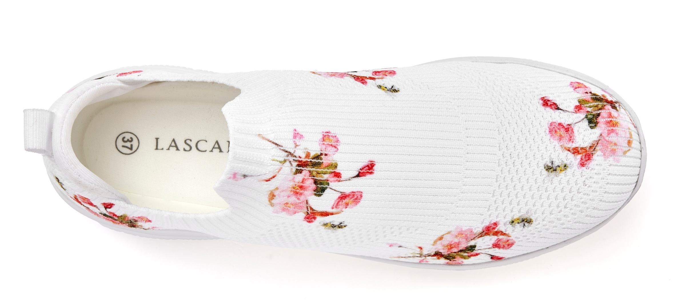 LASCANA Sneaker  zum Reinschlüpfen mit blumigem Muster VEGAN