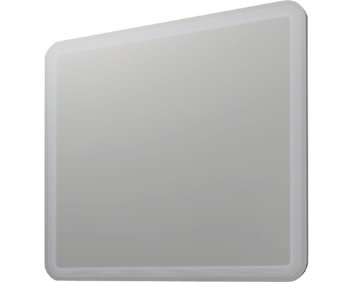LED badkamerspiegel 100x90 cm, afgeronde stroken, IP 44 (beschermd tegen vreemde voorwerpen en spatwater)