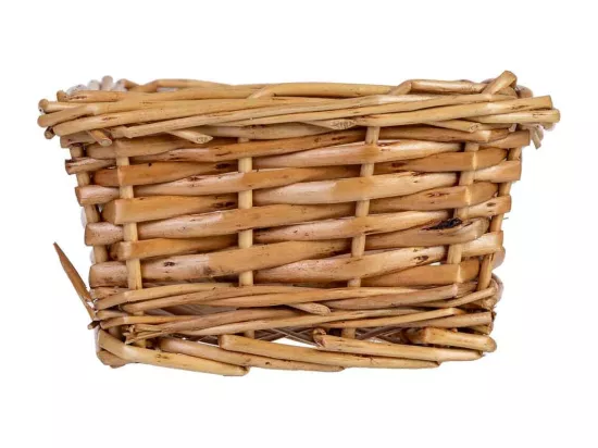 Panier rectangulaire en osier marron 20,5x13,5x7,5h cm