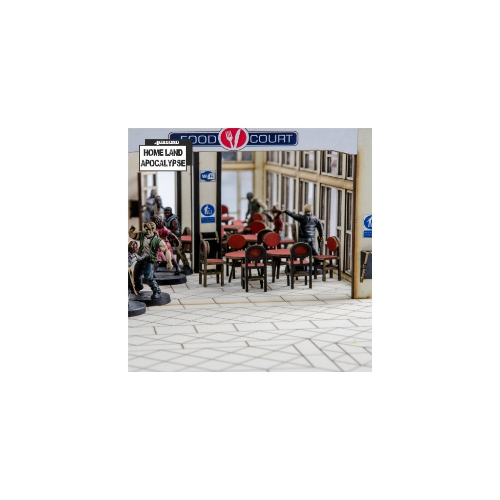 Furniture set: 10 seats, 15 chairs, 8 tables, 2 desks