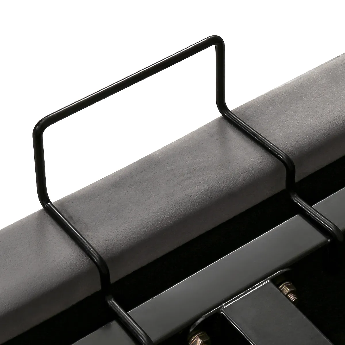 KOMHTOM Lit Capitonné Double 160x200 cm - Gris