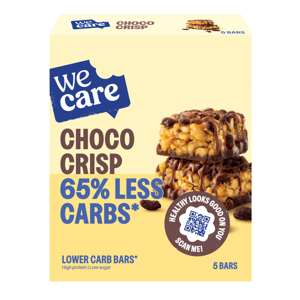 3x WeCare Lower Carb Bar Choco Crisp5x30 gr