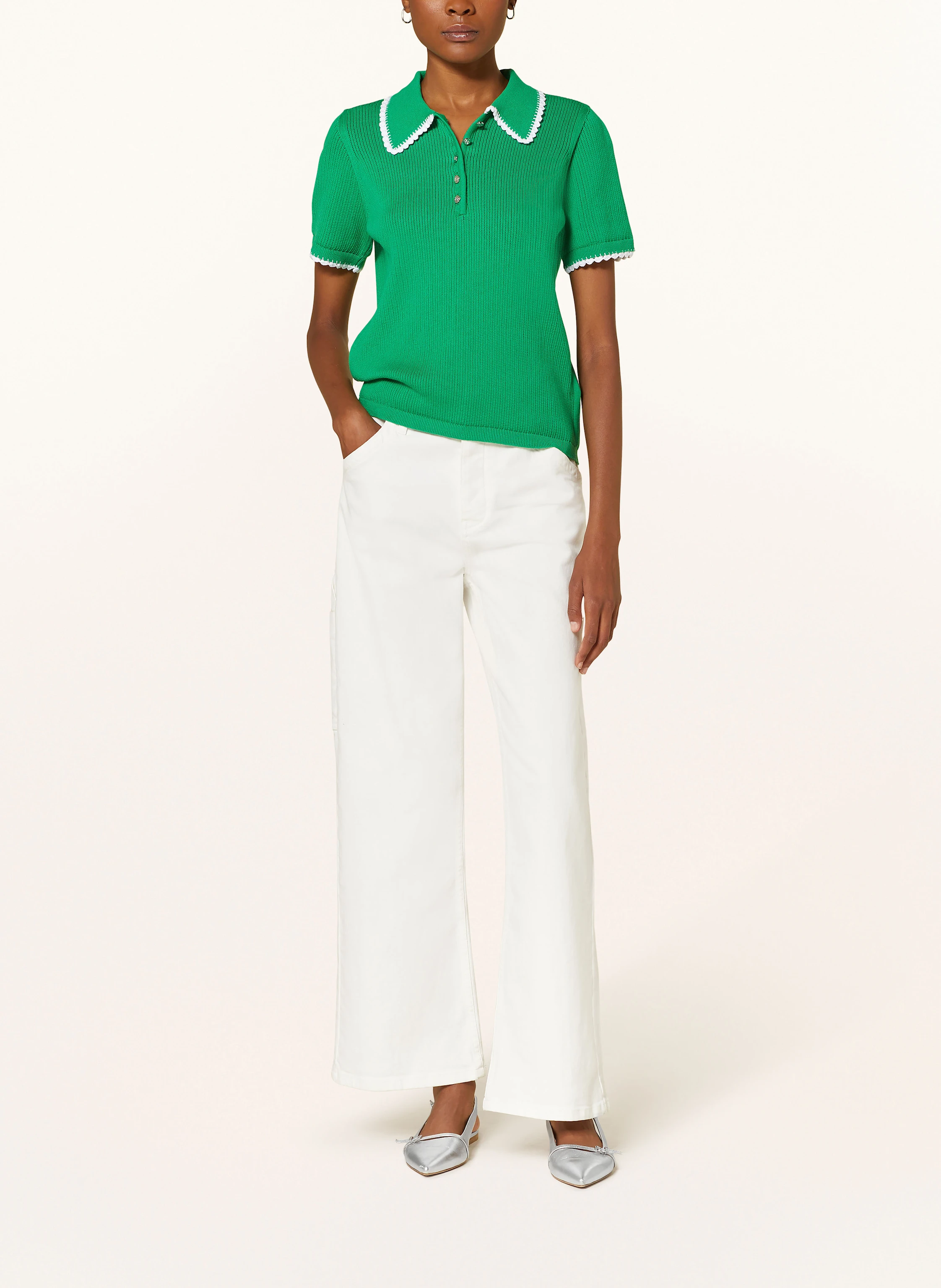 maje Strick-Poloshirt