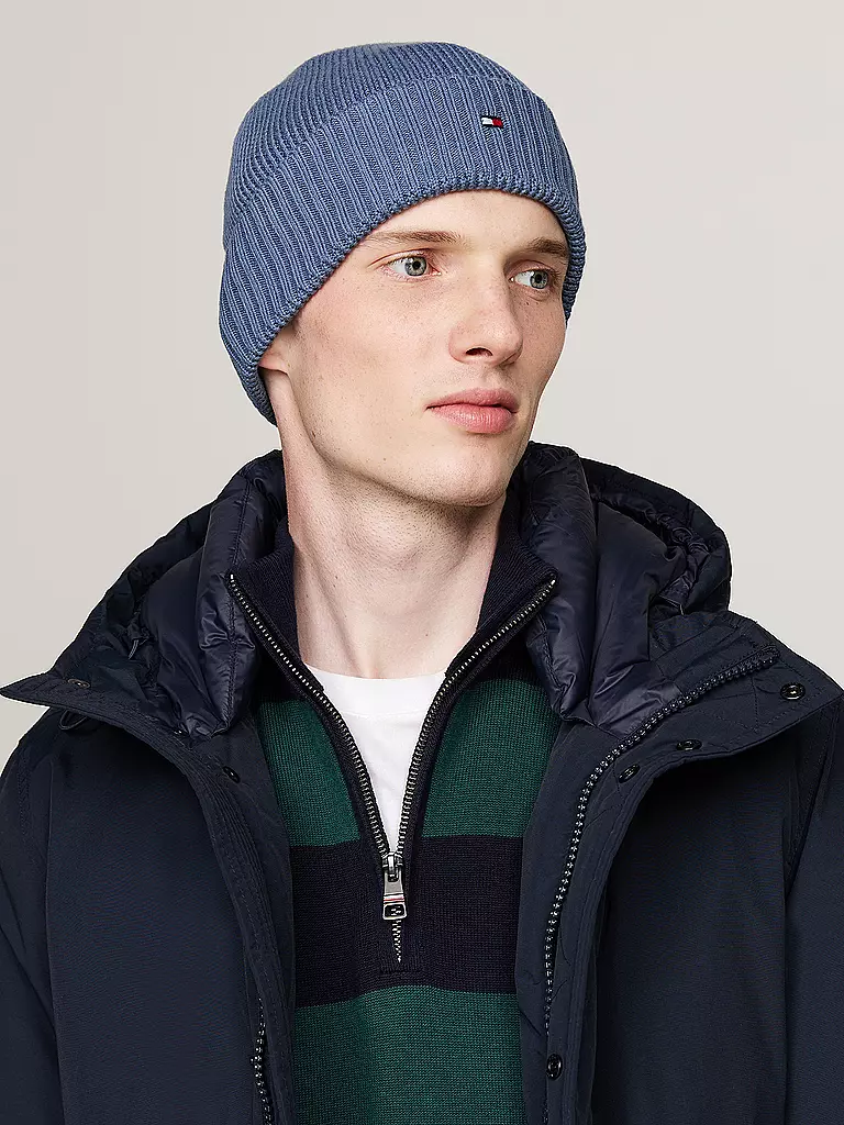 TOMMY HILFIGER Mütze - Haube hellblau
