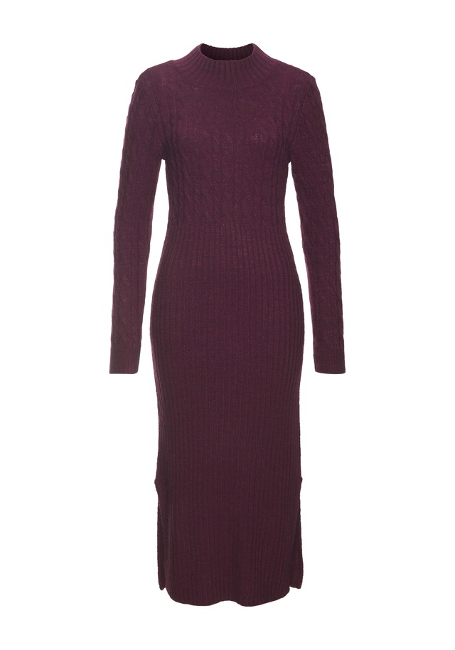 LASCANA Strickkleid mit Zopfmuster, figurbetont, Pulloverkleid, herbstlich