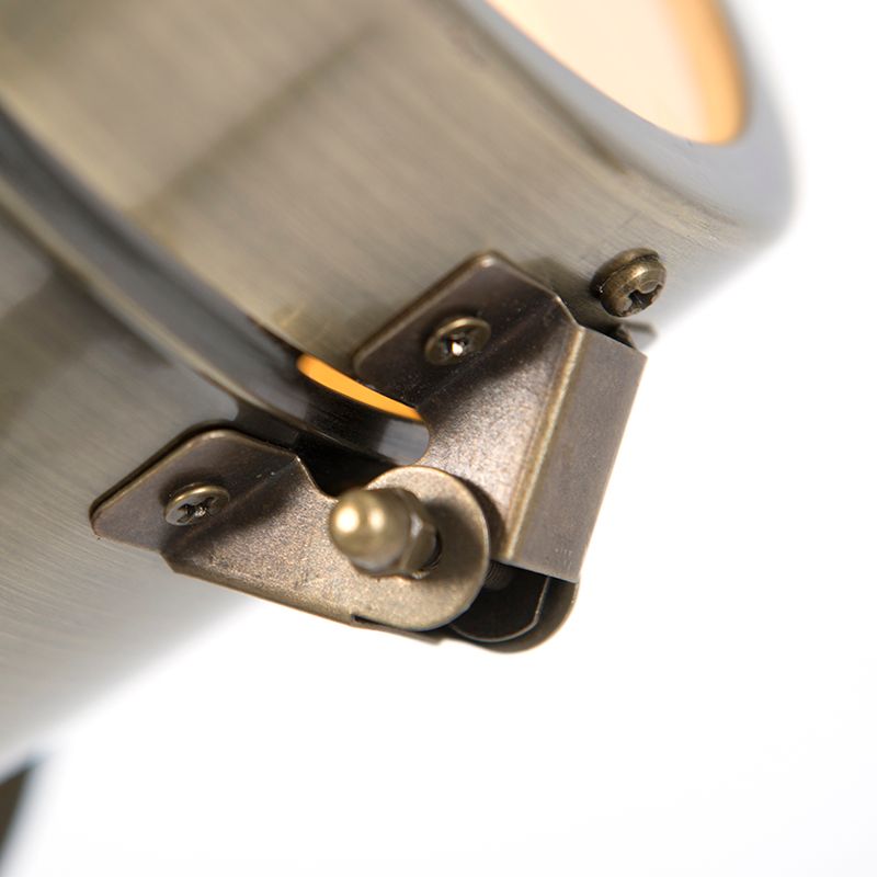 Industriële vloerlamp tripod hout met studiospot - Braha