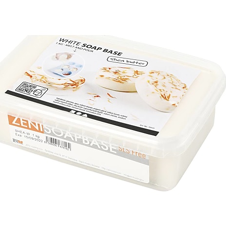 Sæbemasse med shea 1 kg - hvid