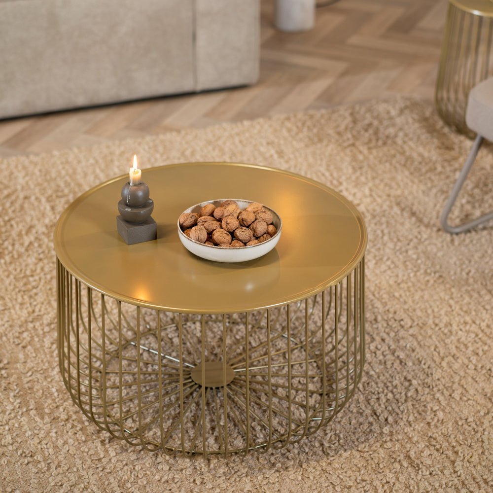 Bronx71 Salontafel Senna goud metaal