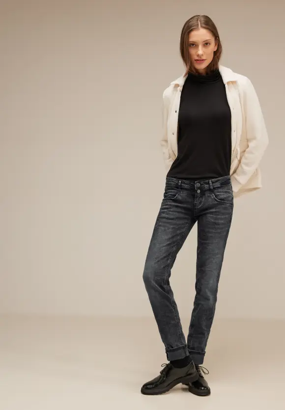 Casual Fit Jeans in Grau - authentic grey random wash