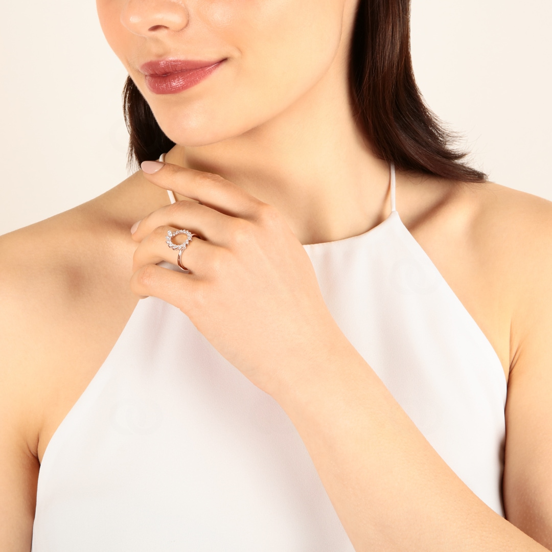 0.25 Karat Diamantring 750/18 K Roségold