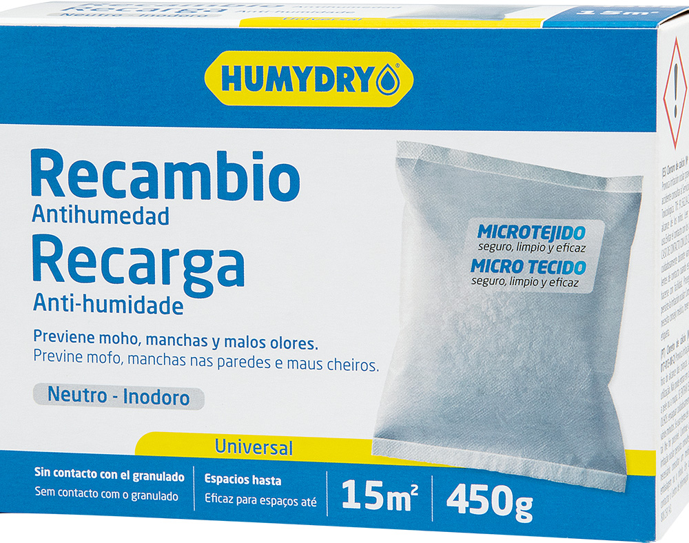 RECARGA PARA DESUMIDIFICADOR HUMYDRY NEUTRO 450G