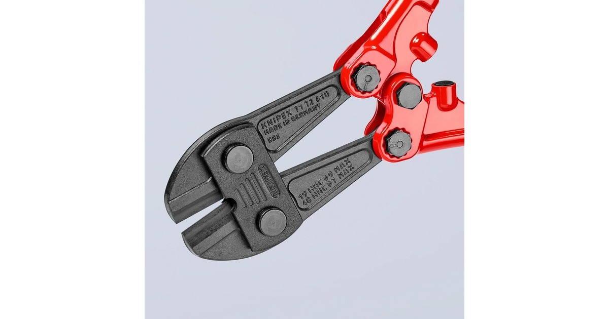 KNIPEXBetonschaar 7172610 kniptang  (Rood/blauw, MIddensnijder, Geschroefd scharnier)