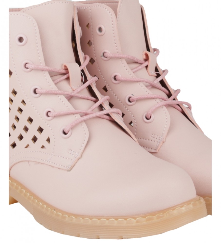 Botas de cano curto rosa Chika10 London 08