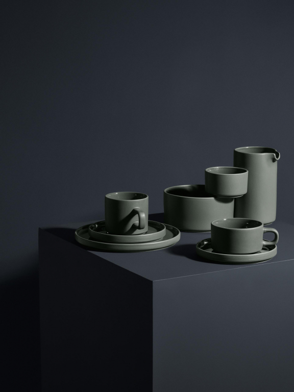 Blomus Pilar koffiekop en schotel set van 2 moonbeam