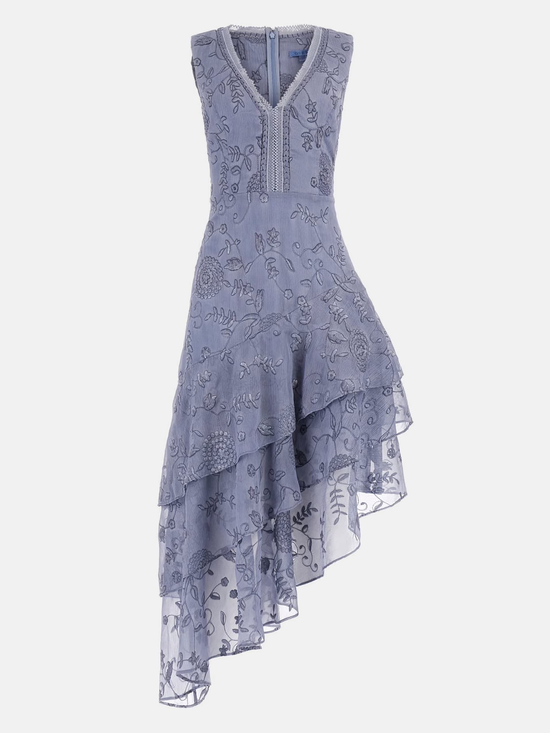 Vestido Loren com camadas e detalhes em relevo