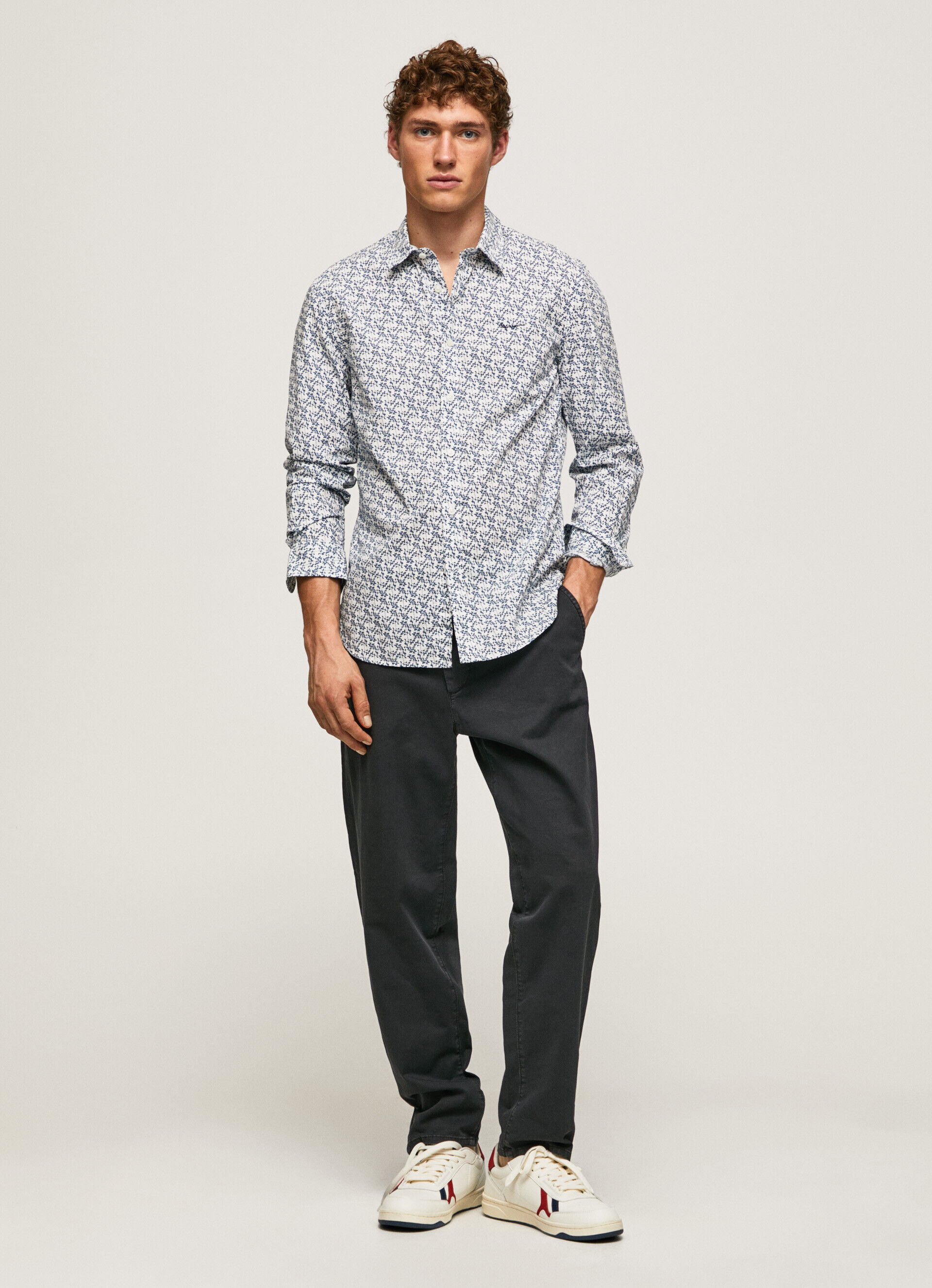 Camisa LOU FIT SLIM POPLIN - branca