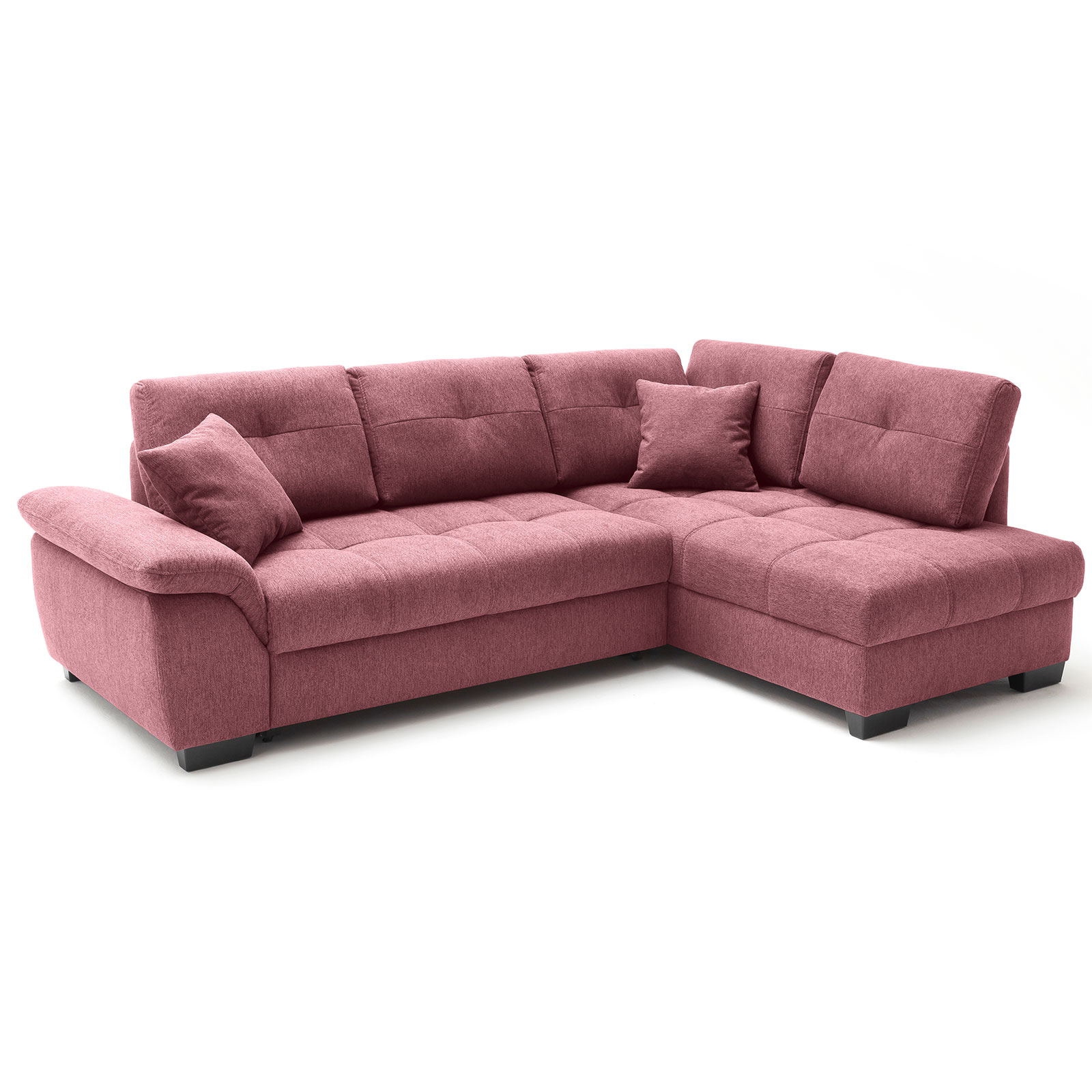 Ecksofa - burgundy - Boxspringaufbau - Dauerschläfer