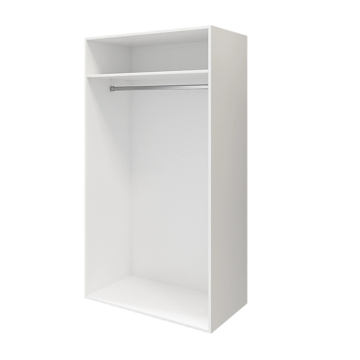 Armoire penderie portes battantes blanches GoodHome Atomia H. 187,5 x L. 100 x P. 60 cm