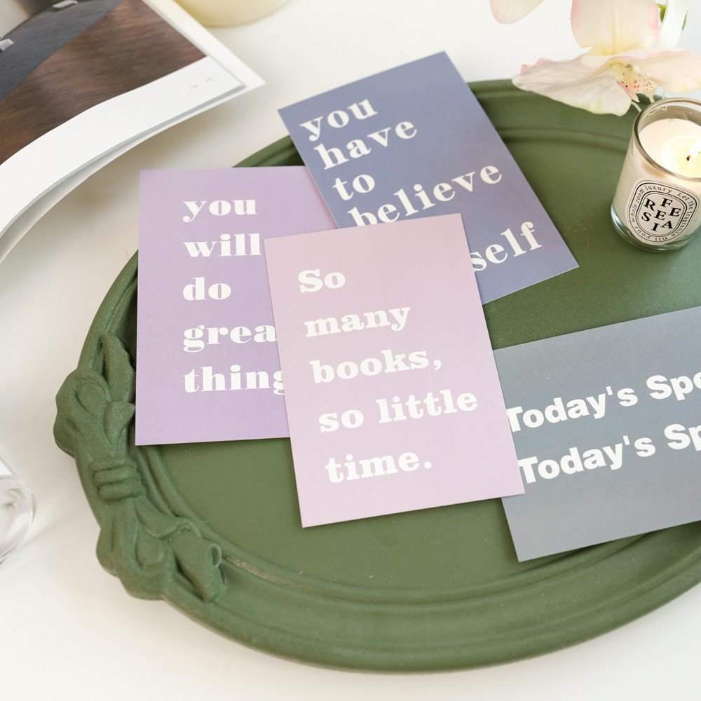 (30er Set) 10x15cm Vintage Postkarten Wand Dekoration Retro Schreibkarten Hygge Lifestyle - Affirmation