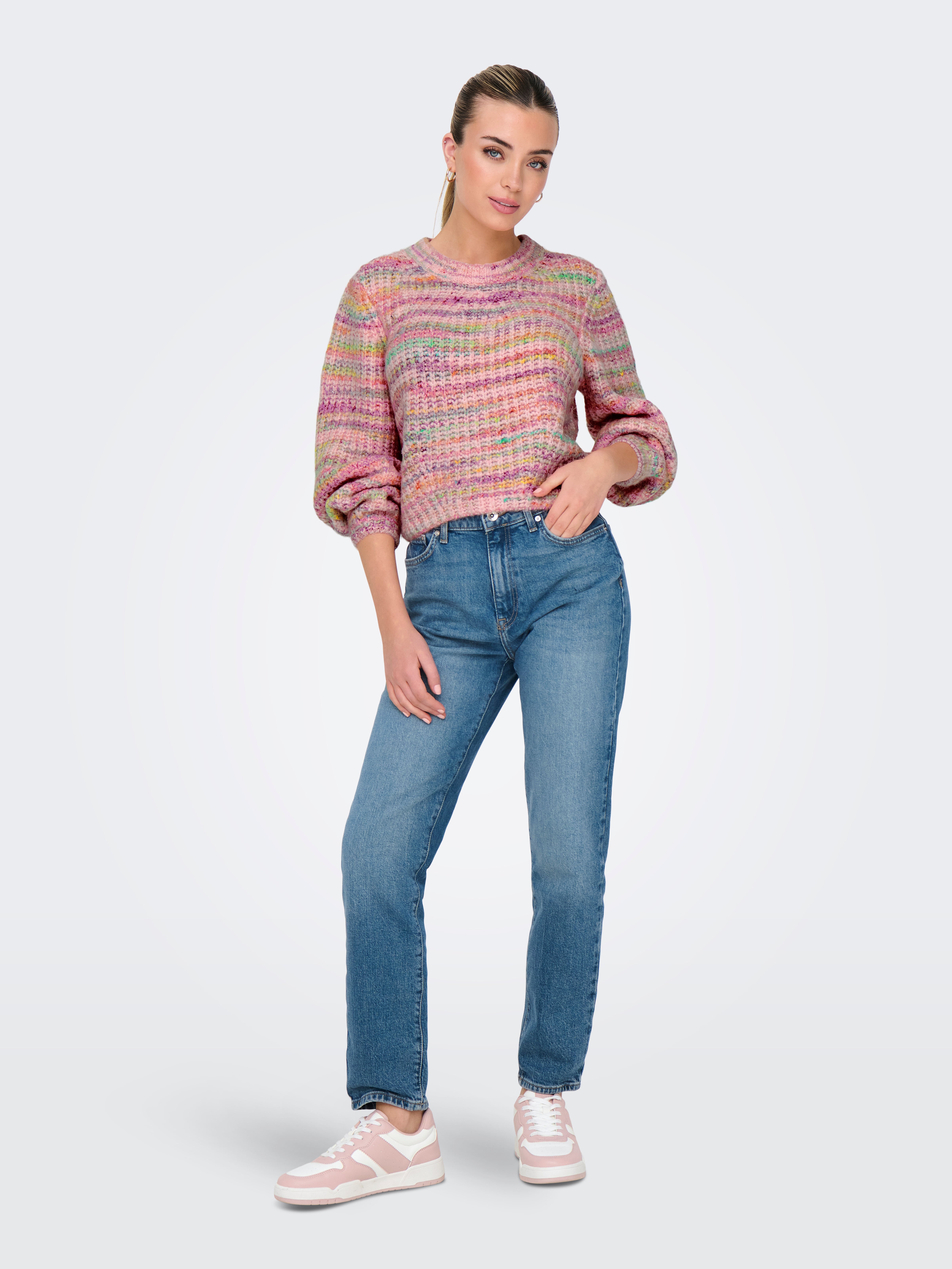 ONLCARMA Strickpullover Silver Pink