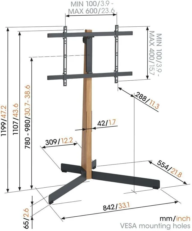 Vogel's TVS 3695 Blanc Supports TV