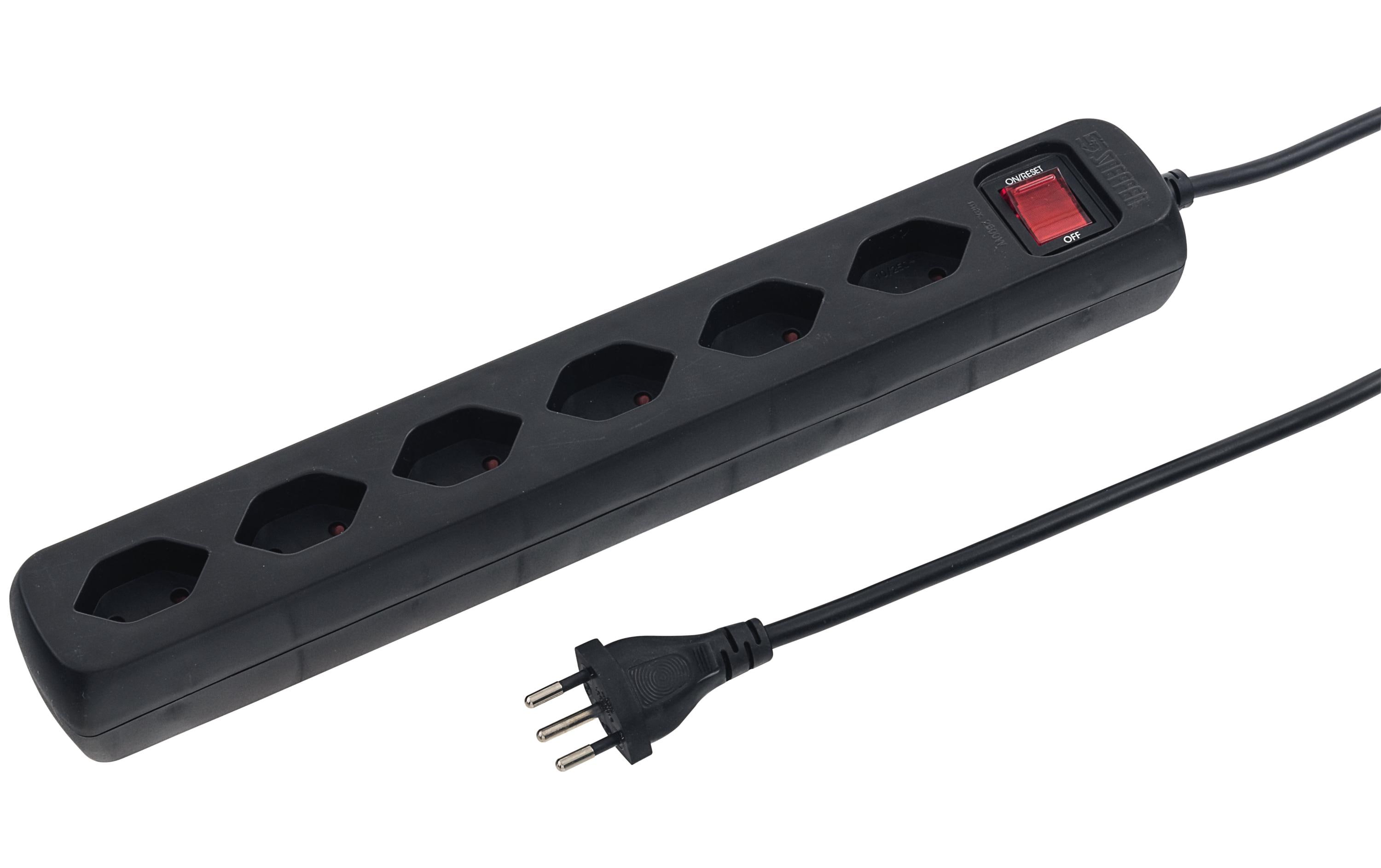 Steckdosenleiste POWER EASY 6x T13 querSteckdosenleiste, Schwarz