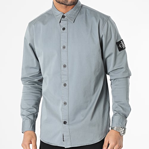 Chemise Manches Longues Monologo Badge Relax 3255 Gris Anthracite