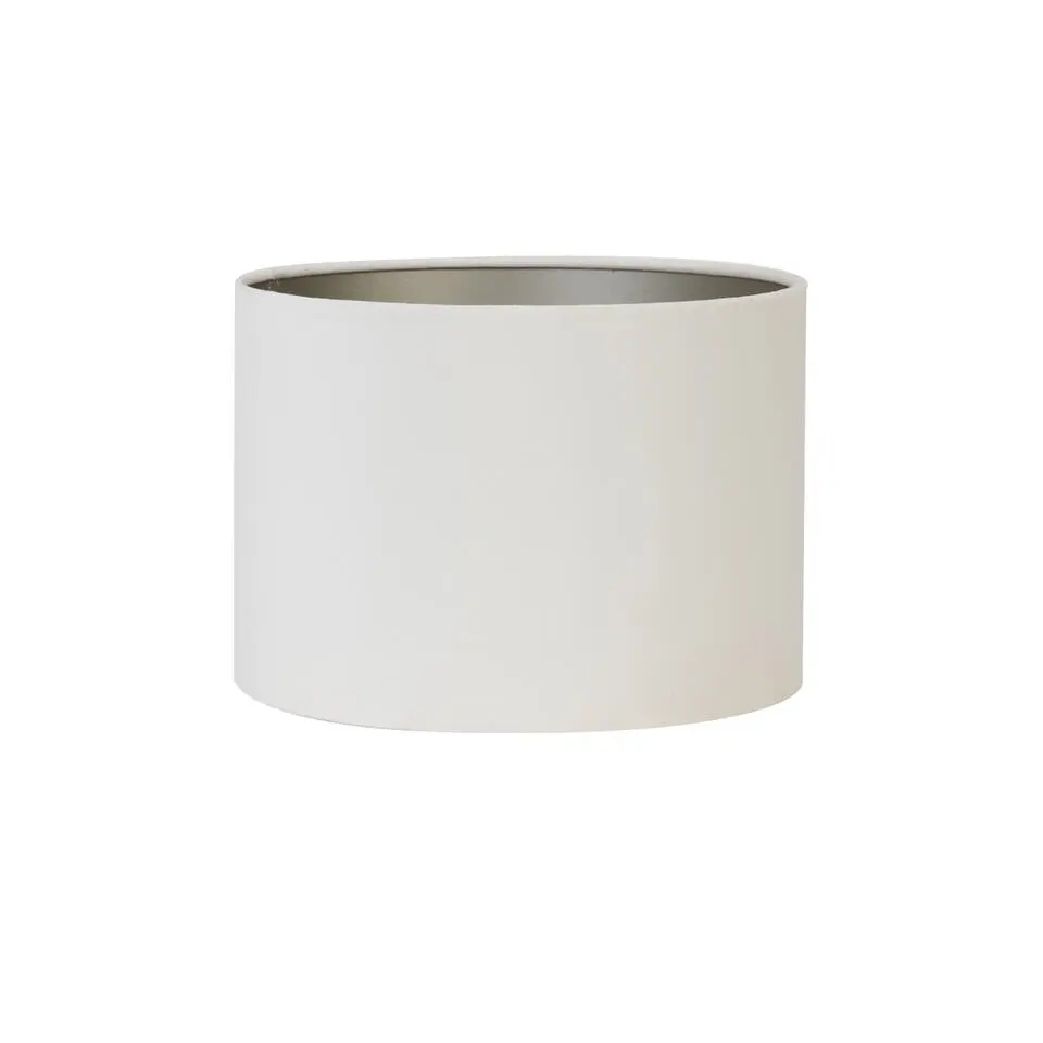 Light & Living - Lampenkap VELOURS - Ø25x18cm - Wit