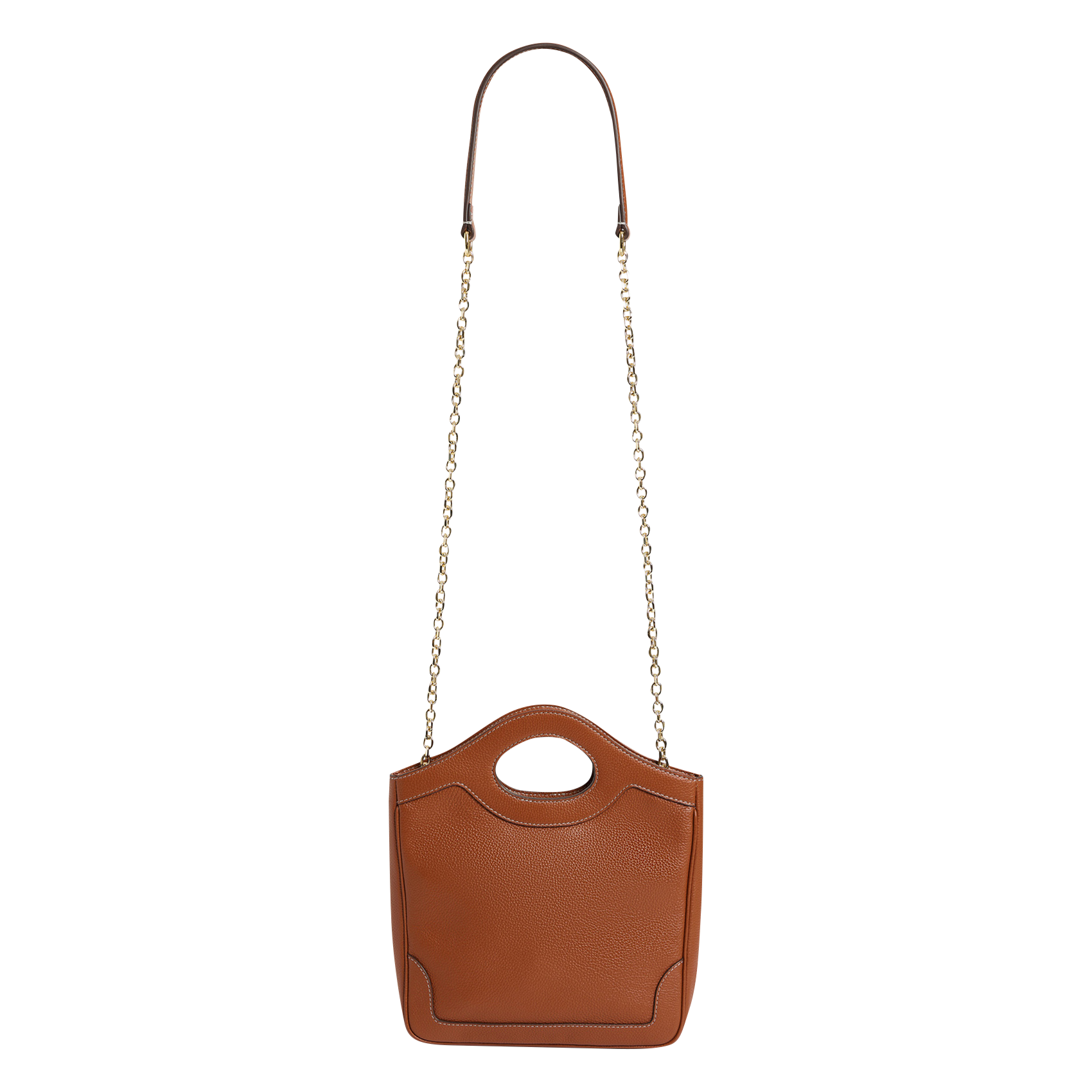 MINI GABRIEL - Sac bandoulière en cuir | Marron