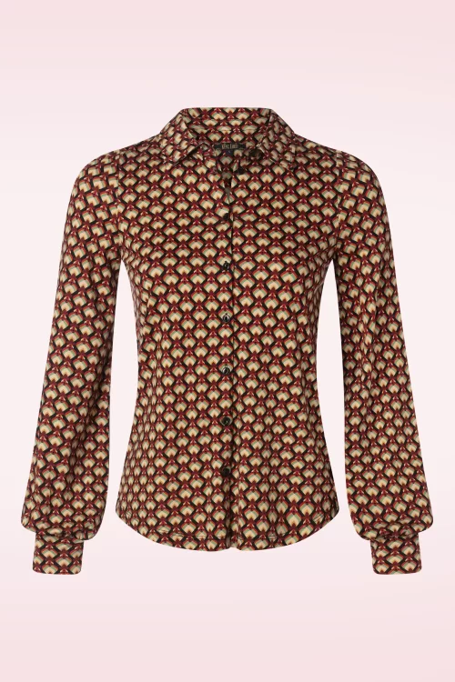 King Louie Maisie Valet blouse in cabernet rood