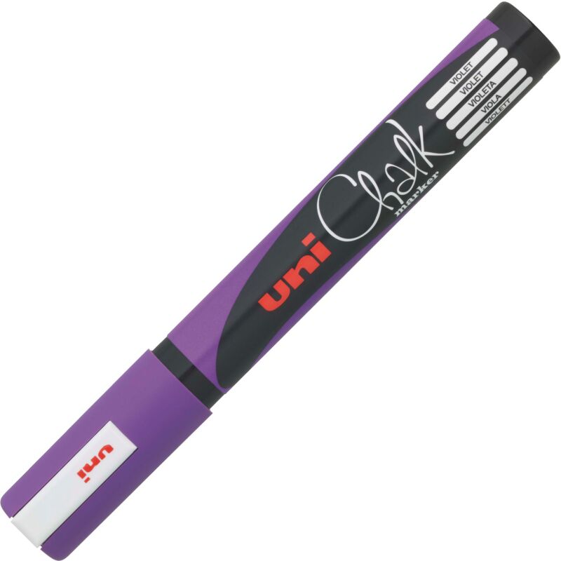 Marqueur craie effaçable Uni-Ball Chalk pointe ogive de 1,8 à 2,5 mm- Pochette de 4 couleurs fun assorties