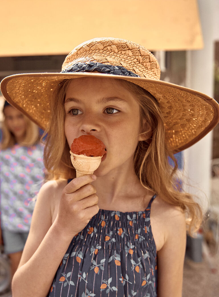 Chapeau de paille beige