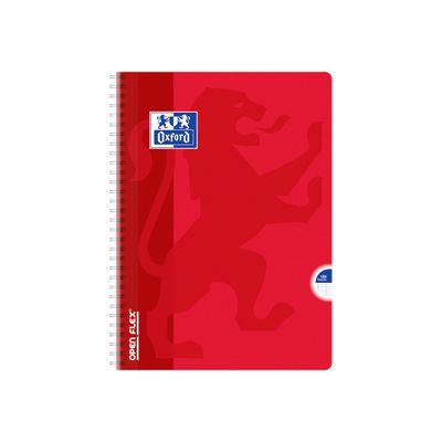 Oxford Openflex - Cahier polypro à spirale A4 (21x29,7 cm) - 180 pages - grands carreaux (Seyes) - disponible dans différentes couleurs