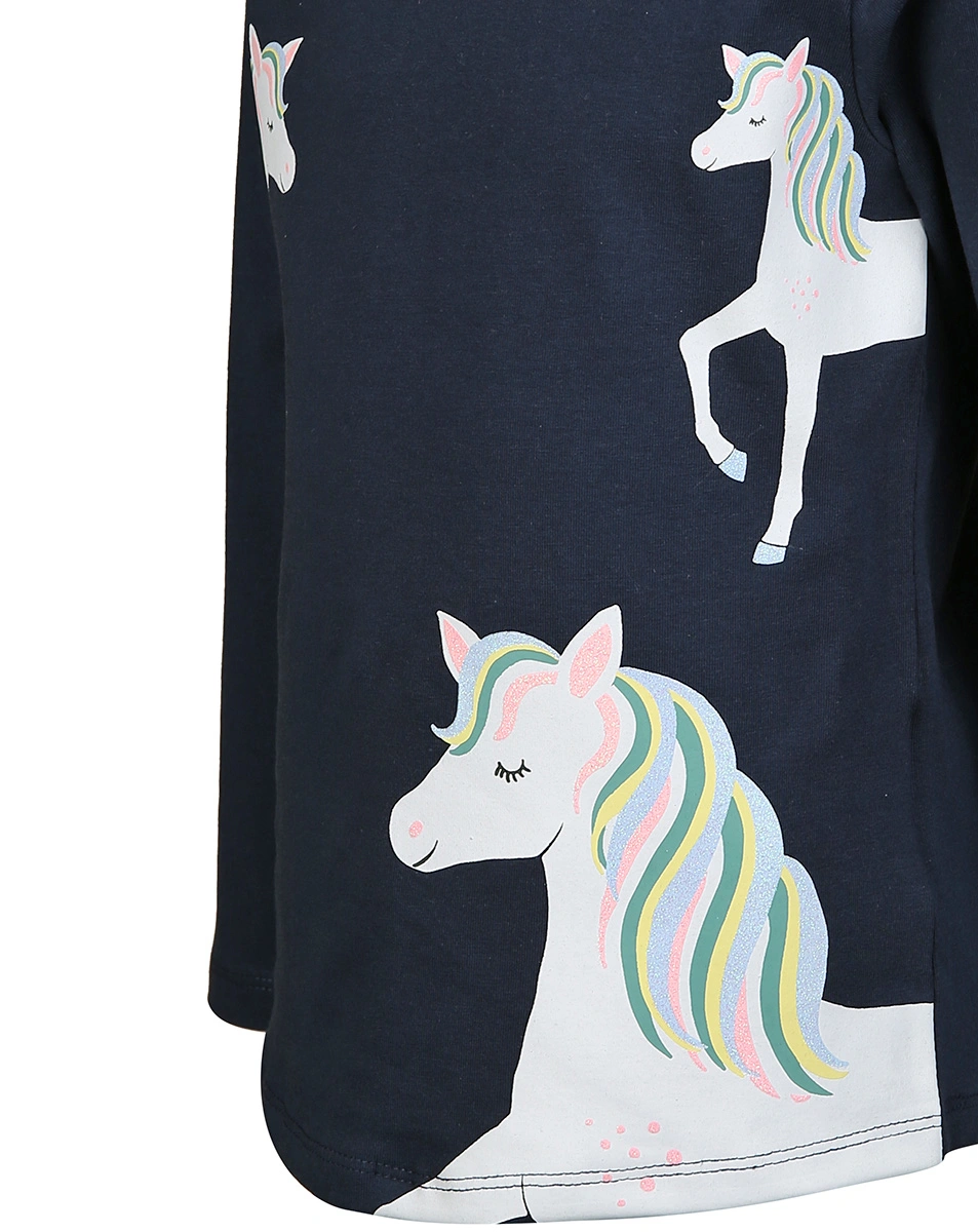 Langarmshirt REGENBOGEN MÄHNE in nachtblau