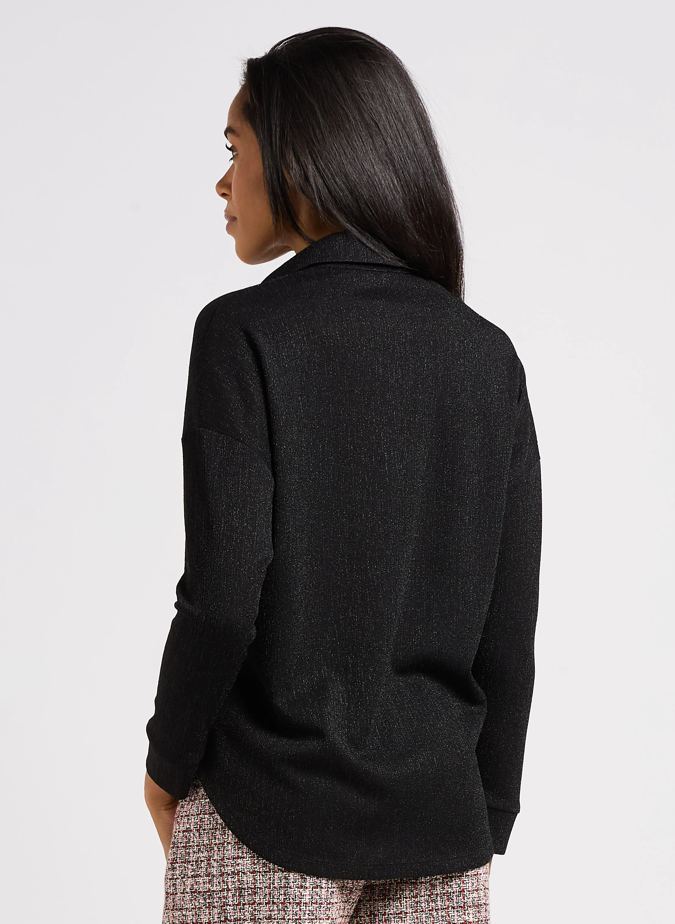 Chemise oversize à col classique | Noir