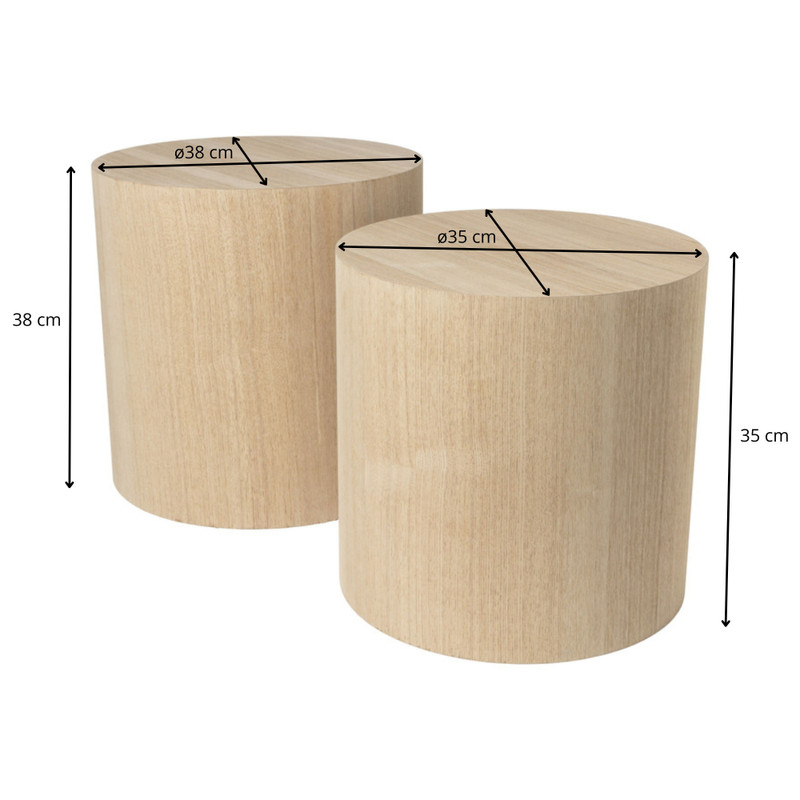 Bijzettafels Halmstad - set van 2