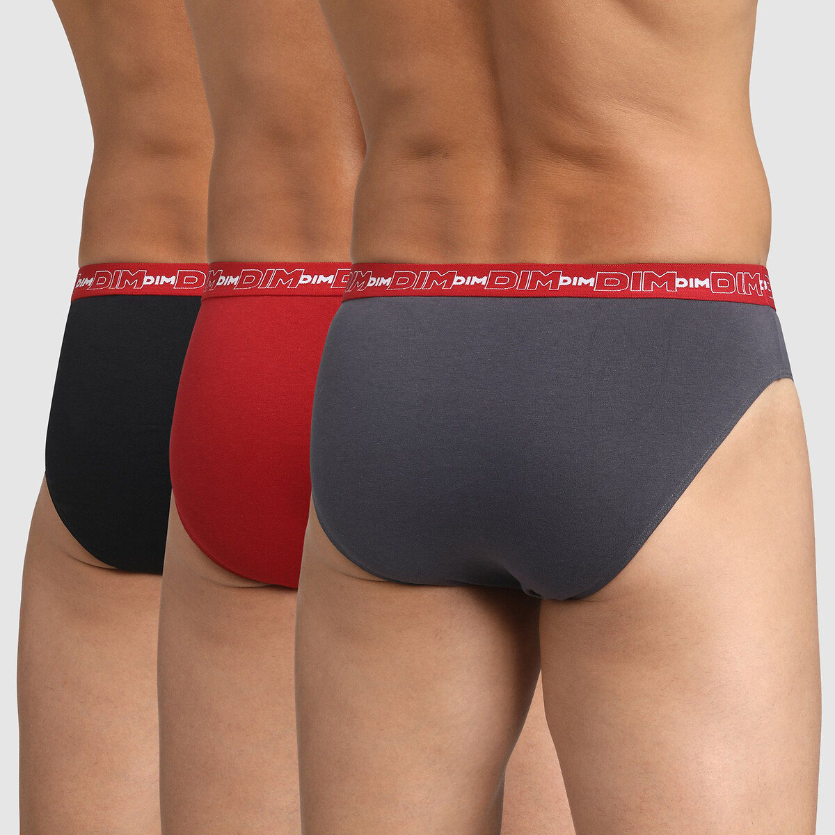 DIM<br>Conjunto de 3 cuecas de algodão elástico