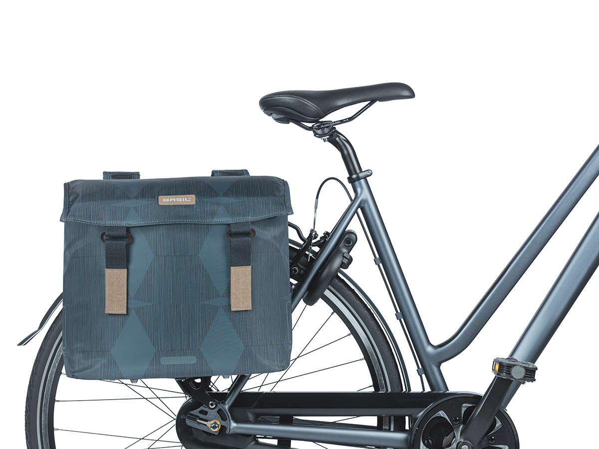 Basil Elegance dubbele fietstas - Estate Blue