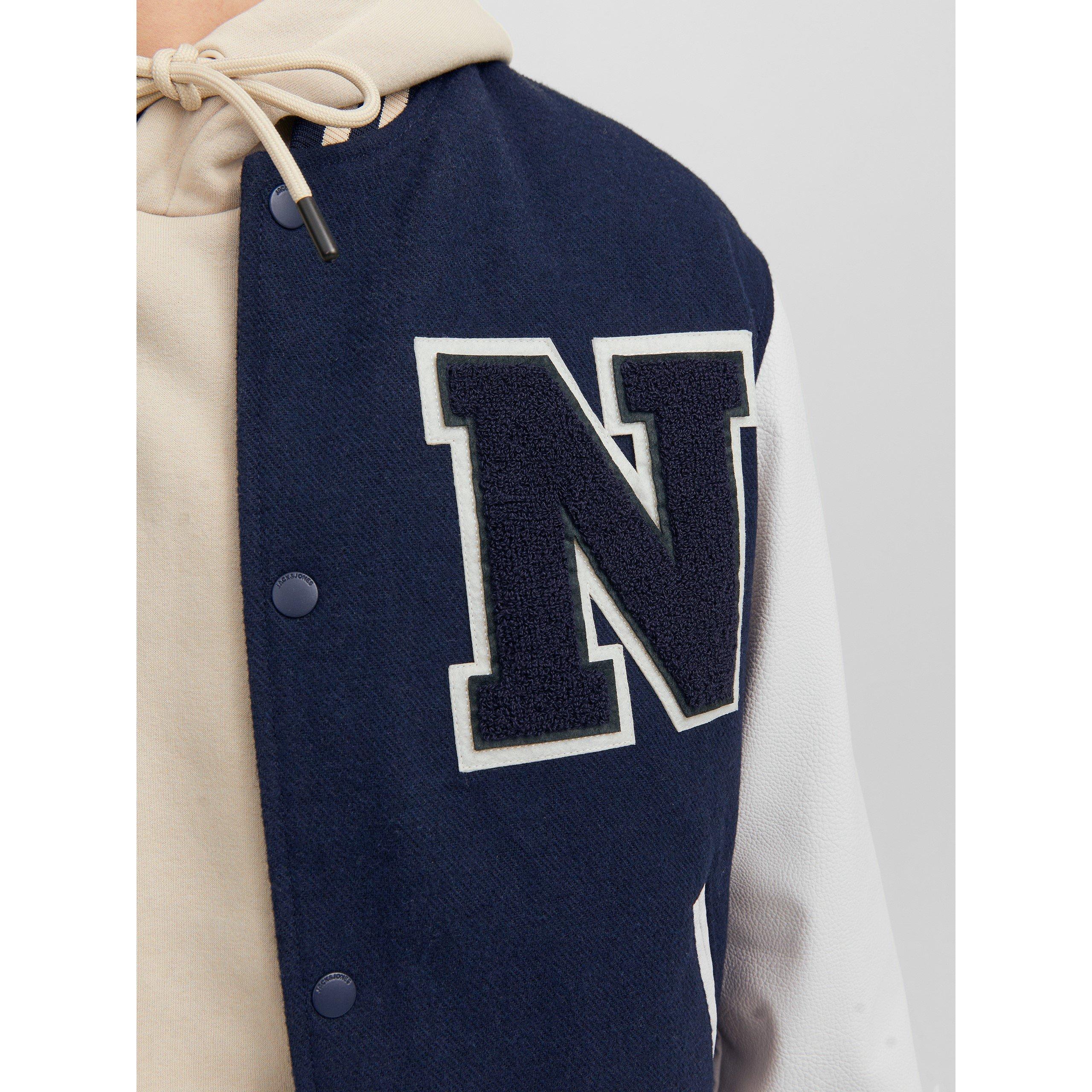 Jack and Jones College Wool Blend Bomber Jacket