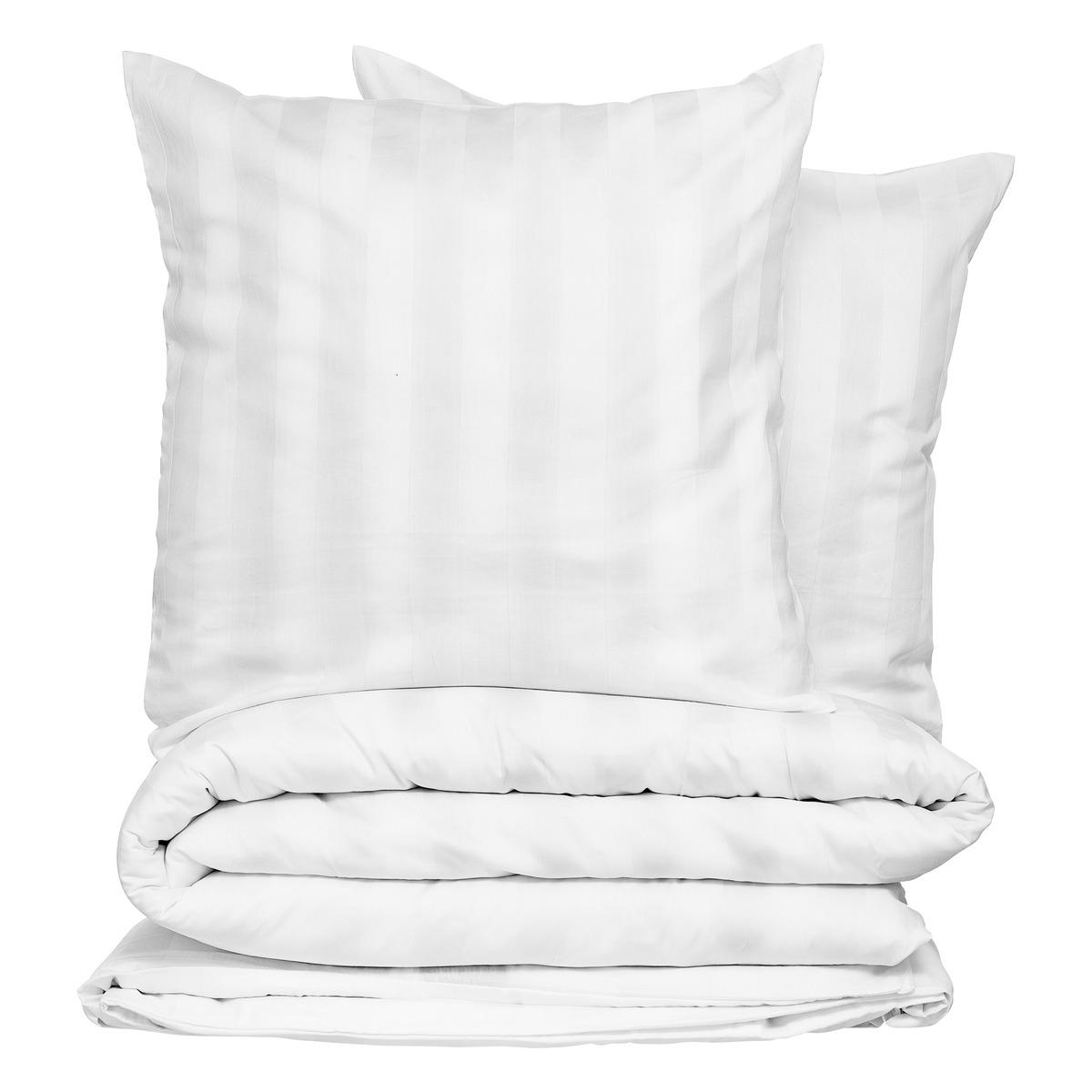 PARURE COTON SATIN BLANC 240X220CM