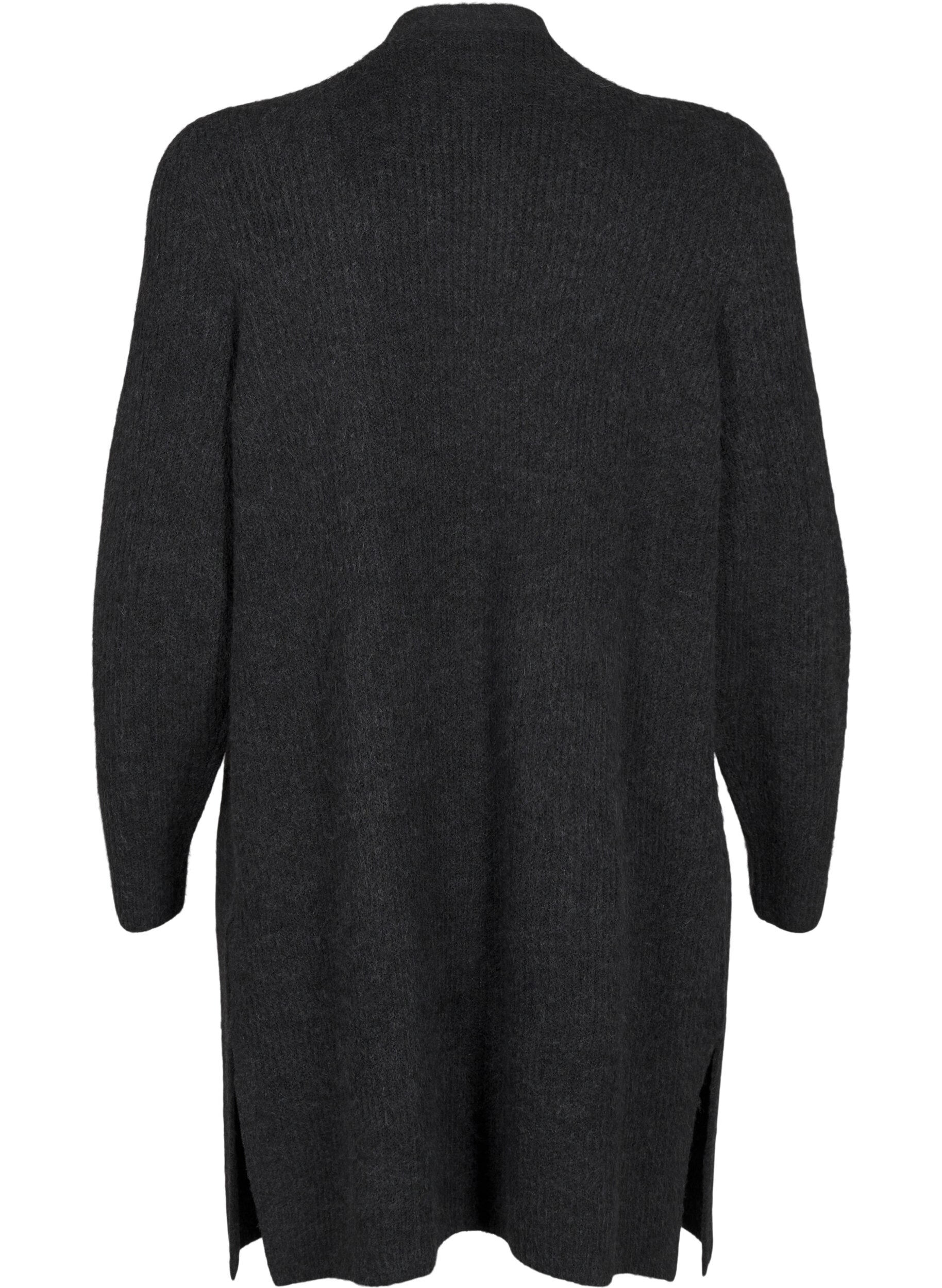 FLASH - Ribstrikket cardigan med slidser