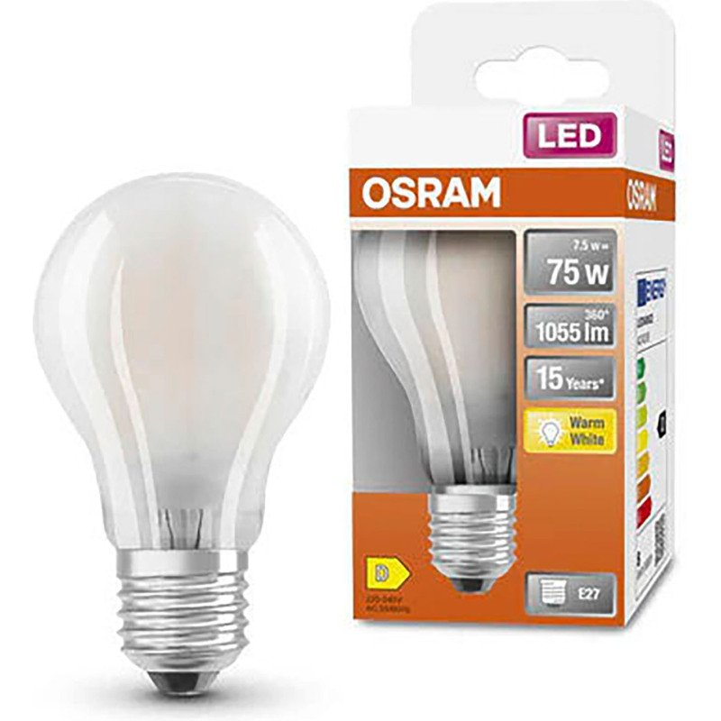 Ampoule Led - E27 - 7,5 W - Standard dépolie