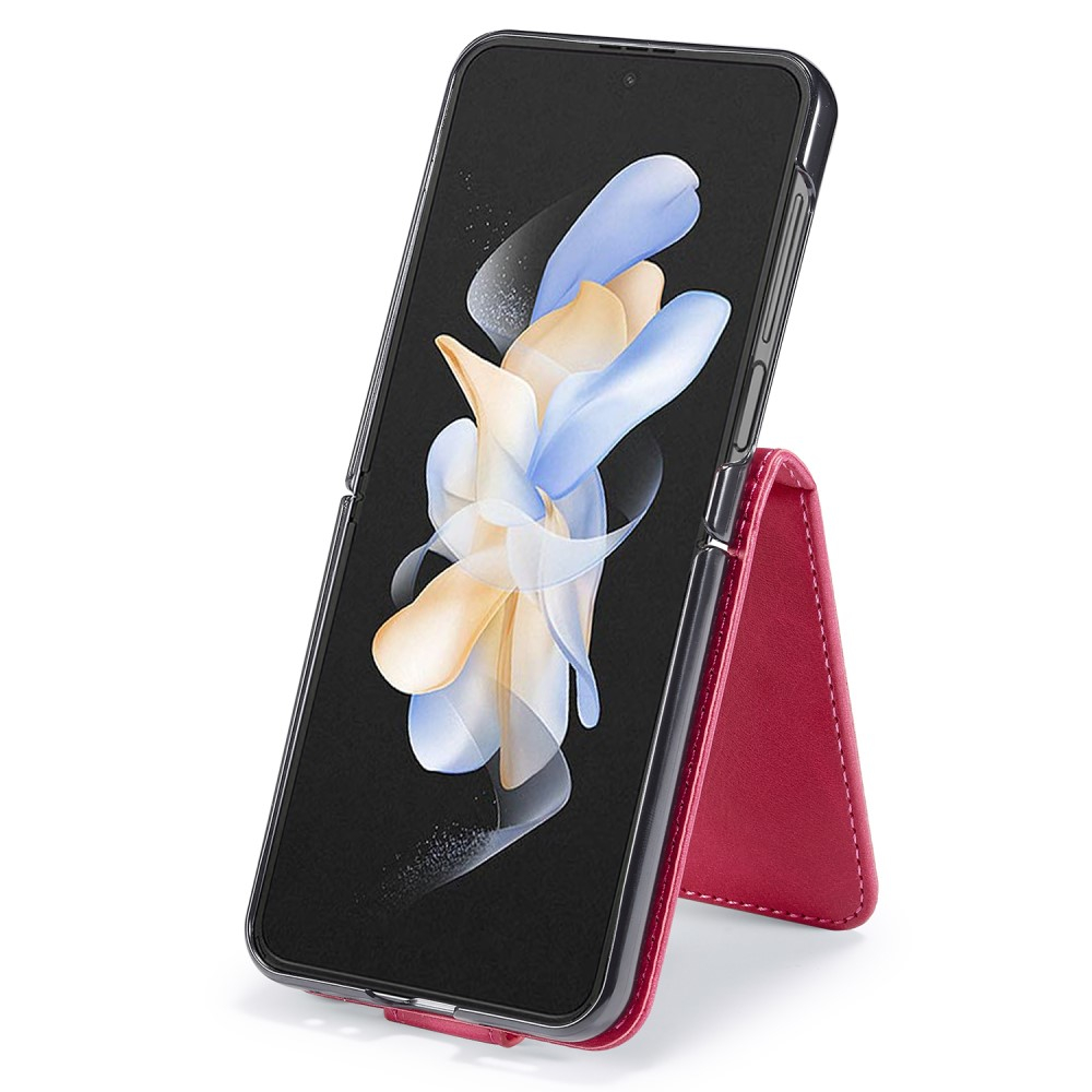 Samsung Galaxy Z Flip7 FE / Z Flip6 Vintage Leder Tasche Flip Cover Fashion Design - Rot