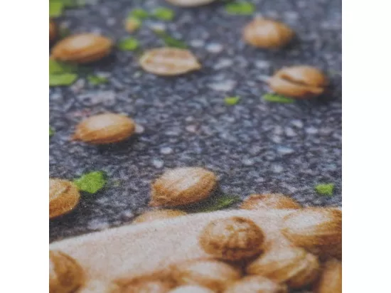 tapis cuisine 50x150 en PVC gris et vert motif fresque KITUI 1