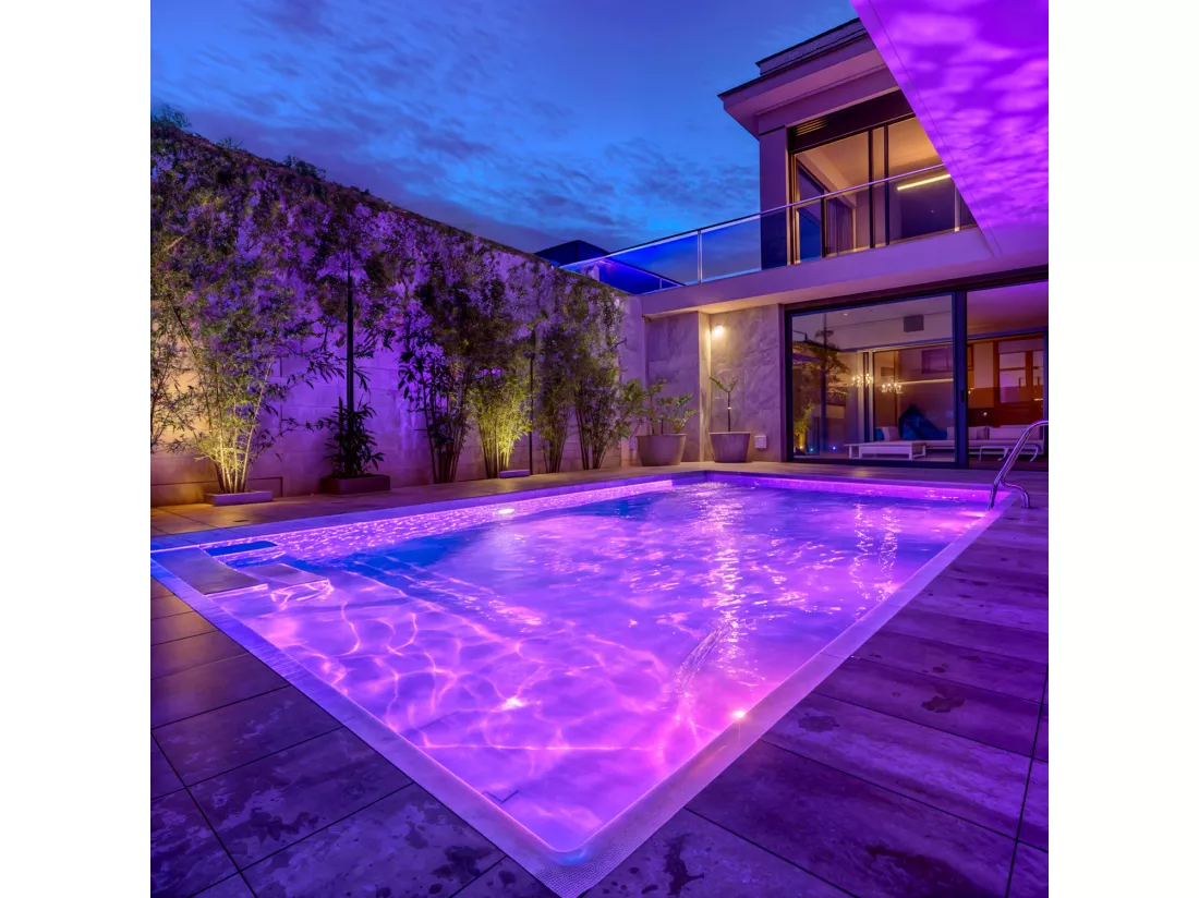 Spot LED Piscine en Saillie Inox RGB Submersible 12V AC IP68 35W Non RGB