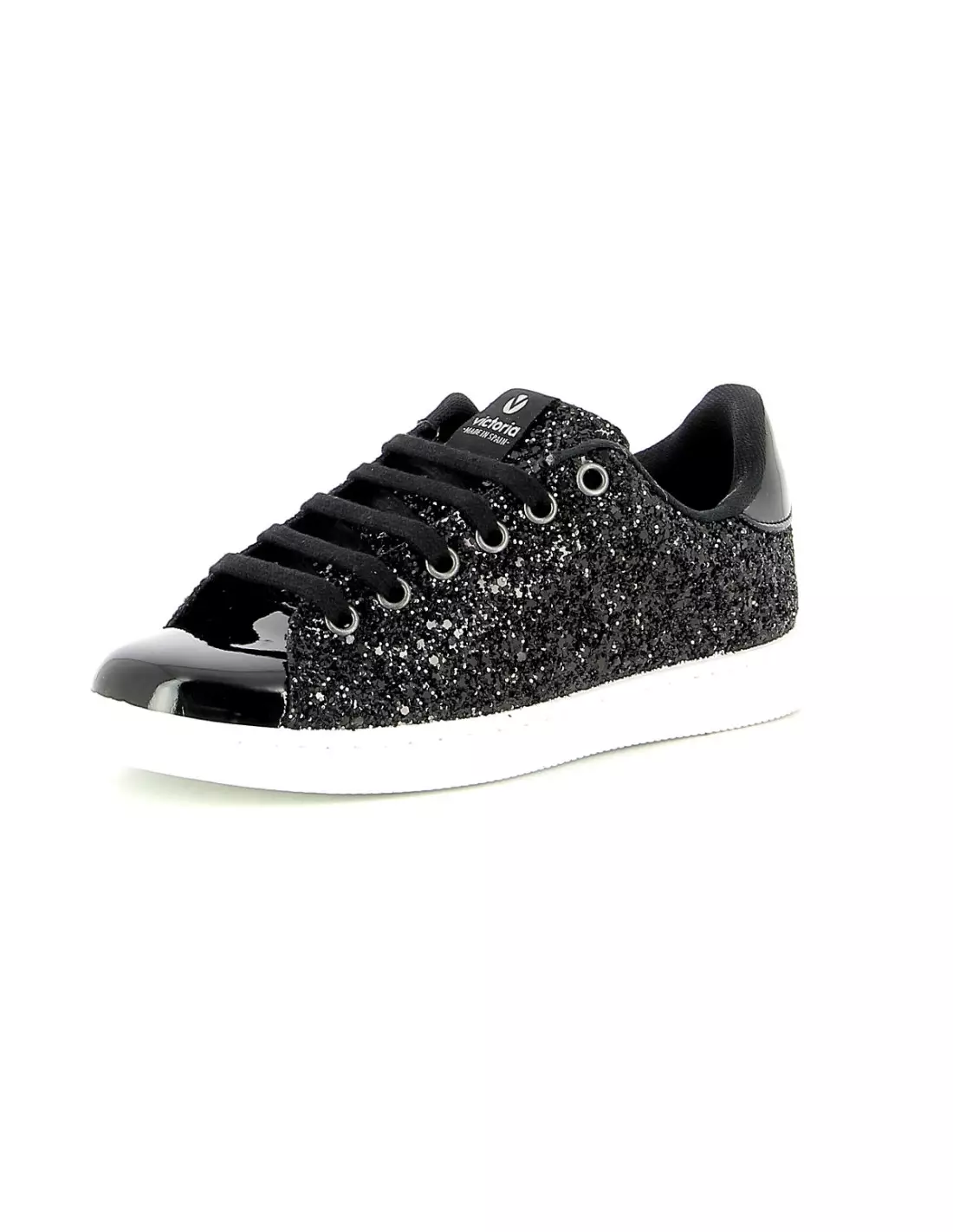 VICTORIA TENNIS GLITTER 112558 - Baskets Noir