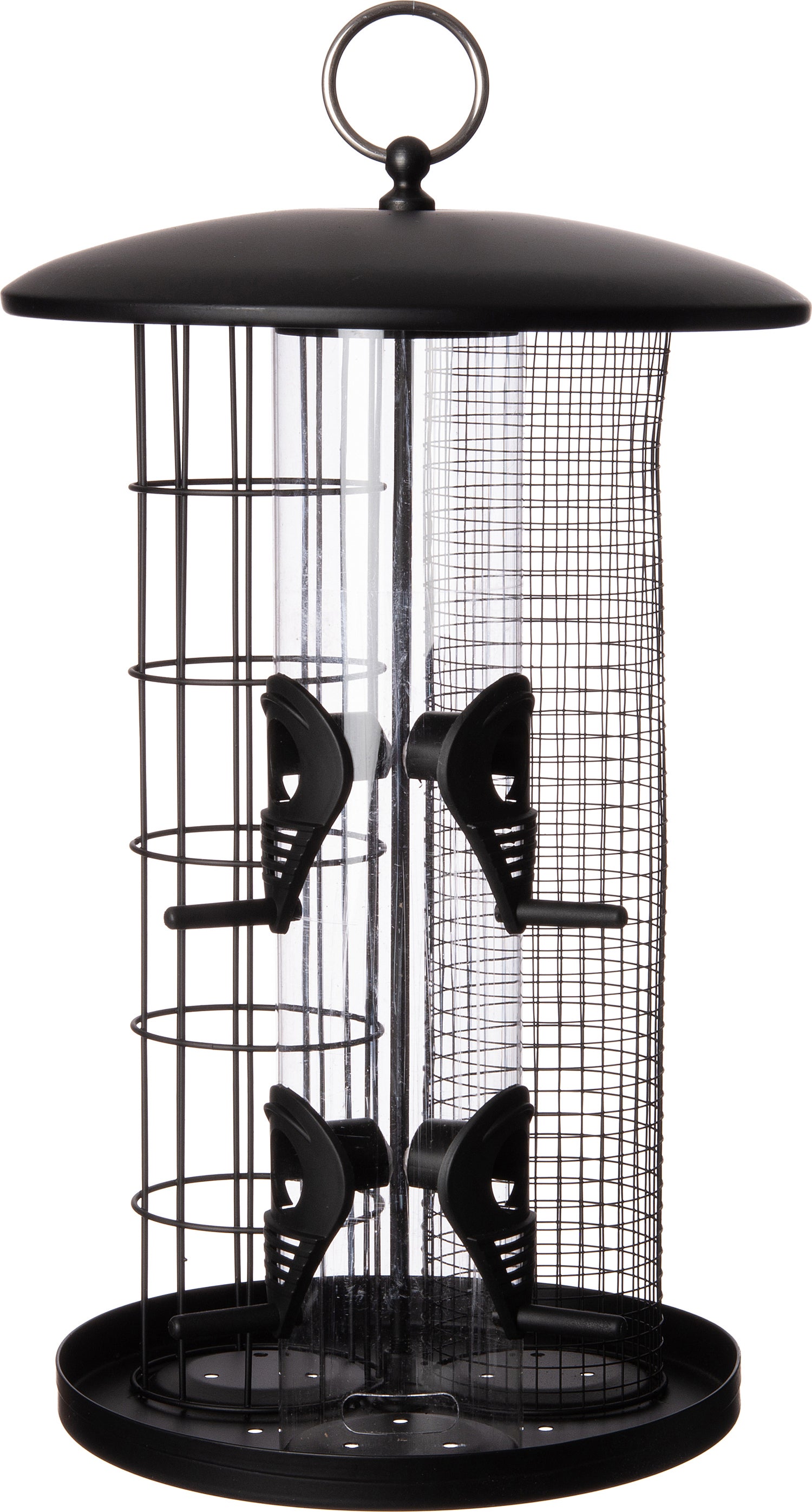 Intratuin vogelvoederhuisje Trio zwart D 20 H 36,5 cm