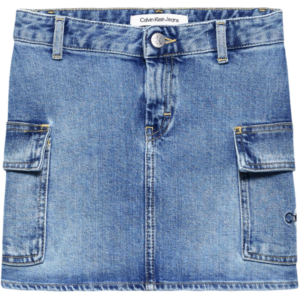 Køb Calvin Klein Denim Nederdel Authentic Mid Blue